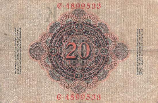 20 Mark 1908 ro.31 K/C